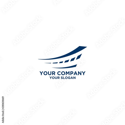 Blue Street Insurance Logo Design Vector