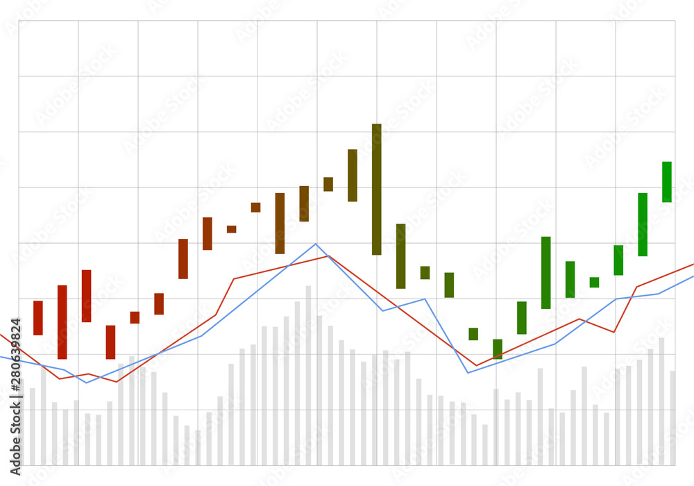 Graph stock market trade. Candle stick graph chart of stock market investment trading. Trade finance background. vector Graph stock market trade. Candle stick graph chart of stock market investment trading. Trade finance background. vector