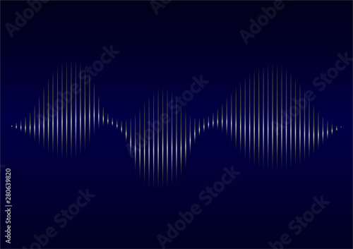 Abstract sound wave of music.Radio background with pulse form of sound. vector illustration