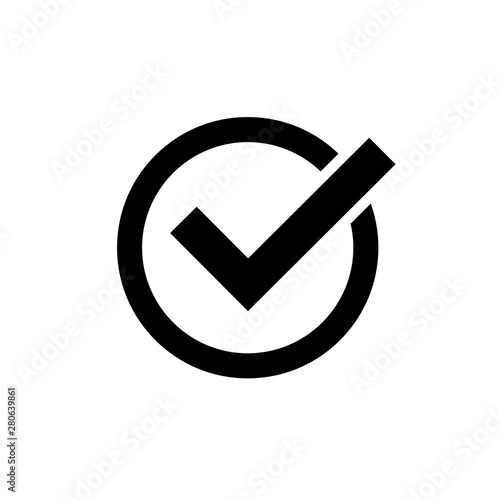 Checkmark icon on isolated background.Symbol of choise for web, social media. vector