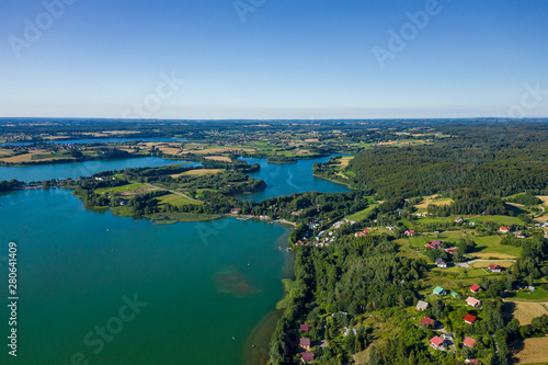 Vászonkép Aerial view of Kashubian Landscape Park