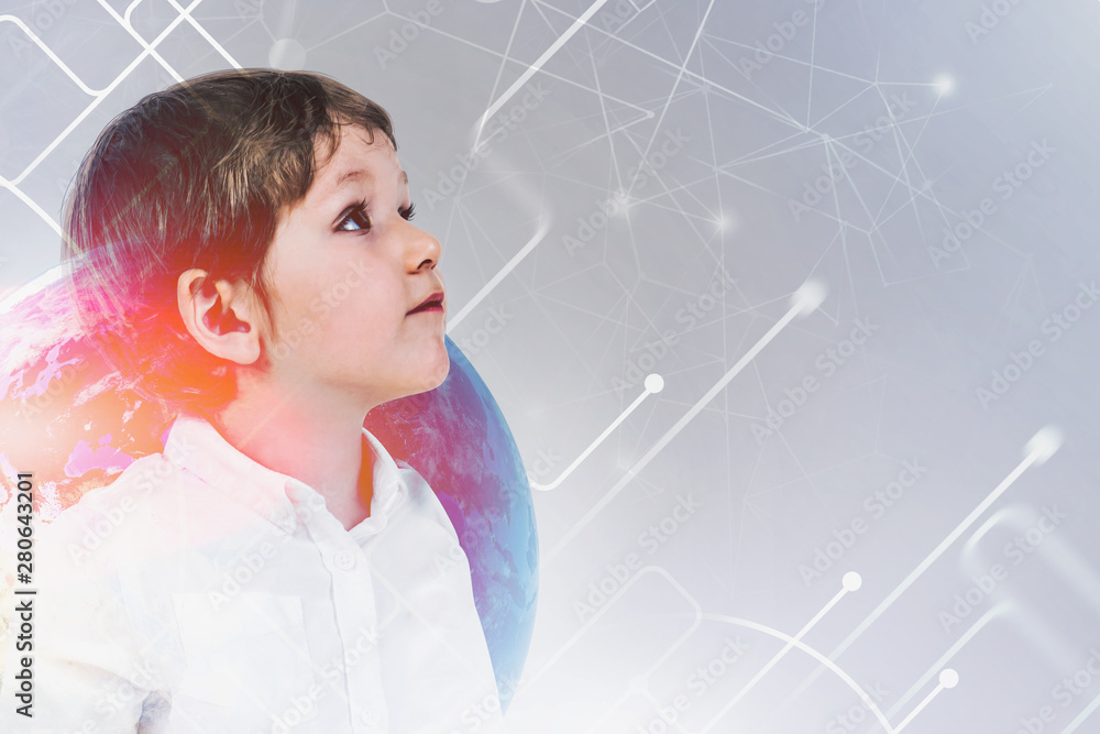 Little boy and global education network Little boy and global education network