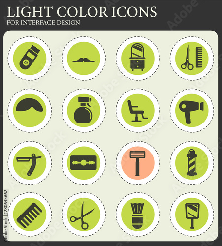 Barbershop simply icons