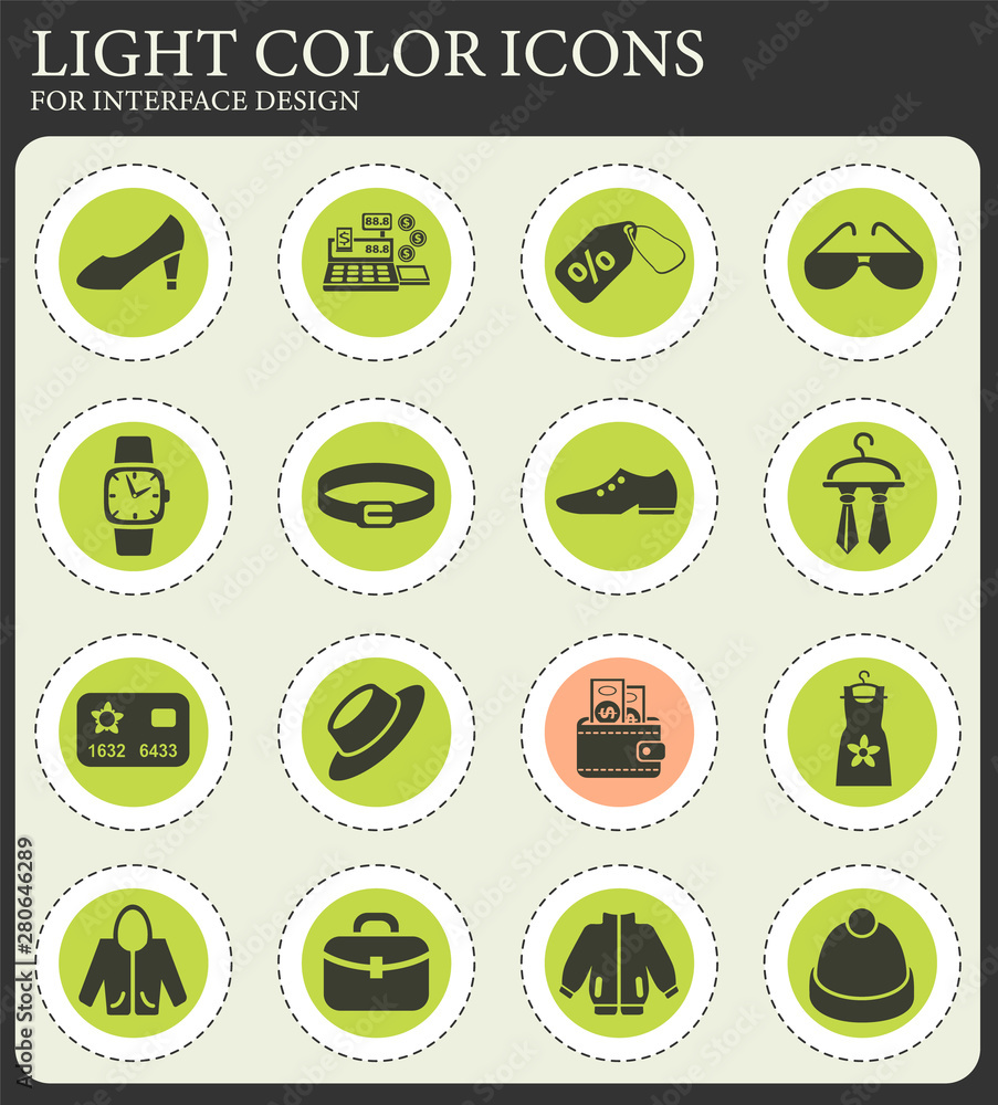 clothes shop icon set clothes shop icon set