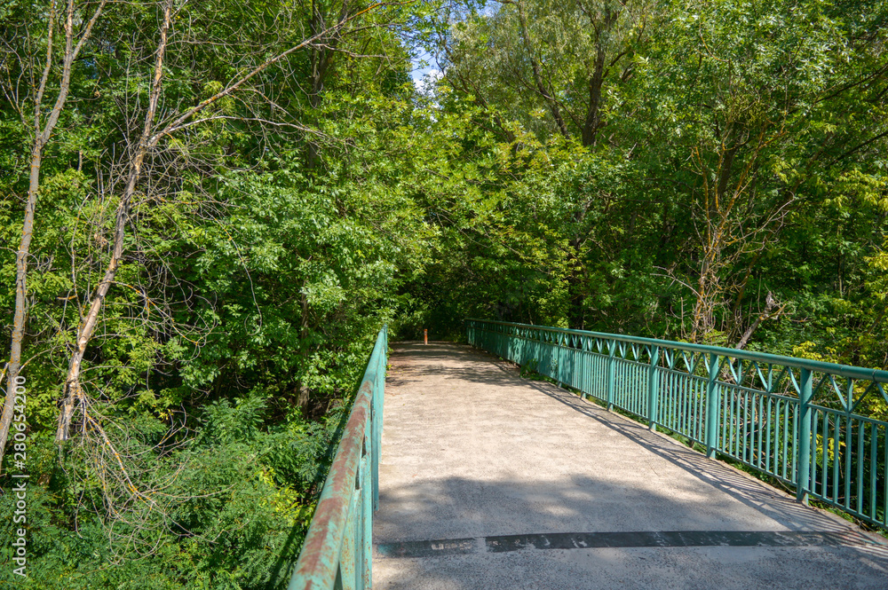 Countryside bridge over small river Countryside bridge over small river