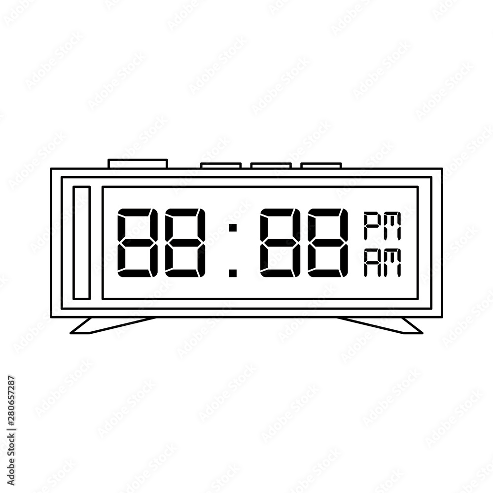 time clock watch alarm cartoon in black and white time clock watch alarm cartoon in black and white