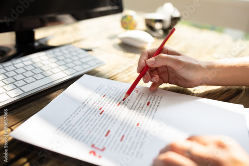 Person Marking Error With Red Marker photo