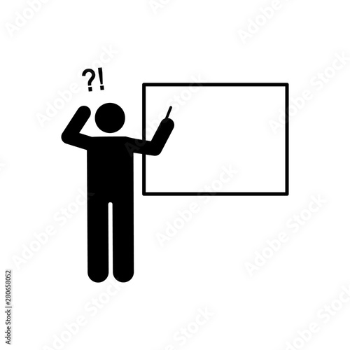 Student black board think icon. Element of back to school illustration icon. Signs and symbol collection icon for websites  web design  mobile app  UI  UX