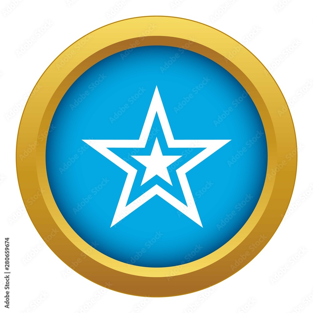 Star icon blue vector isolated on white background for any design Star icon blue vector isolated on white background for any design