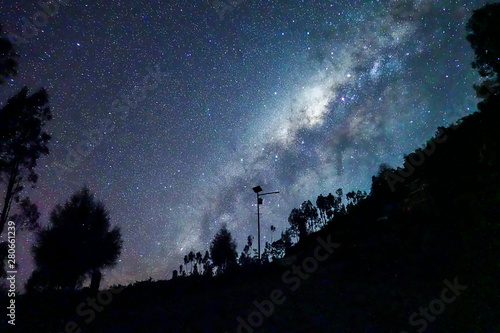 Mount Bromo night sky filled with millions of stars a magical destination for tourists travelling Indonesia