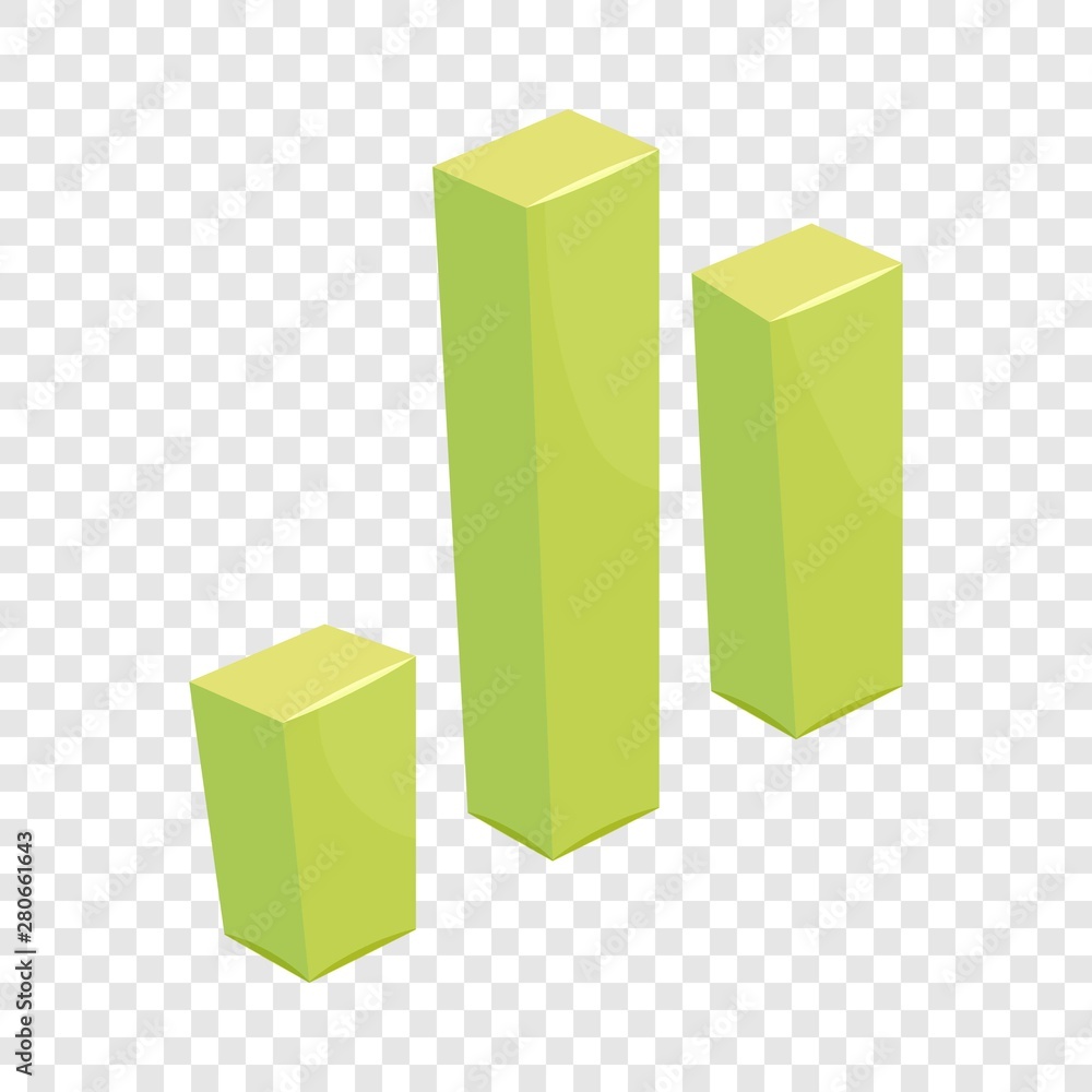 Green grraph icon. Cartoon illustration of green grraph vector icon for web Green grraph icon. Cartoon illustration of green grraph vector icon for web