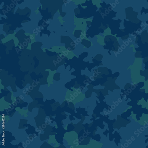 Seamless subtle blue sharp spots camouflage fashion pattern vector