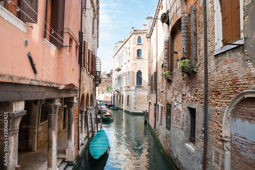 Narrow Canal In Venice, Italy