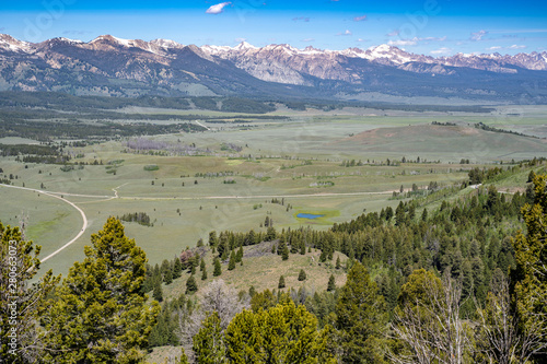 Galena Summit along Idaho State Highway 75 in the Sawtooth National Recreation Area in the summer photo