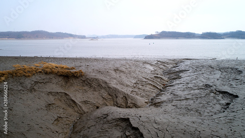 Mud flat in Ganghwado, South Korea