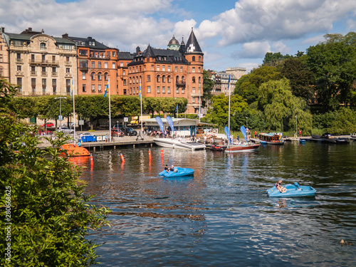 Photography view of old town of stockholm sweden