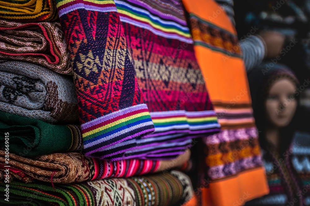 Peruvian ponchos and blankets