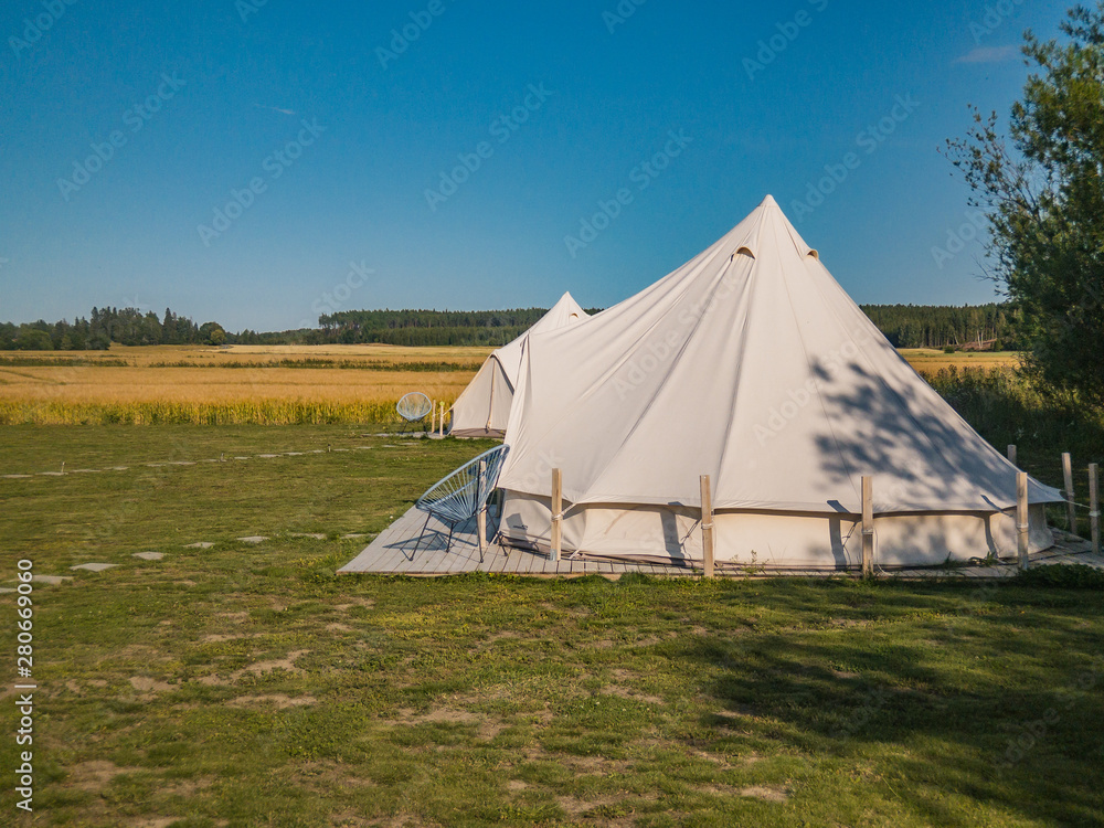 tent in field