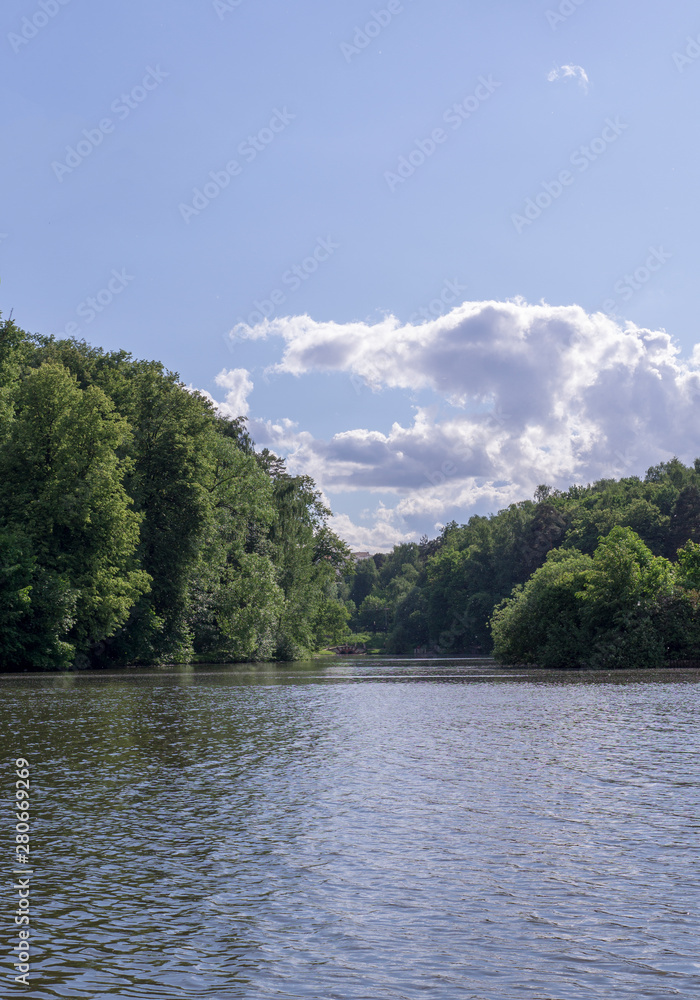 pure lake in the forest at sunny summer day. nature, seasons. pure lake in the forest at sunny summer day. nature, seasons.