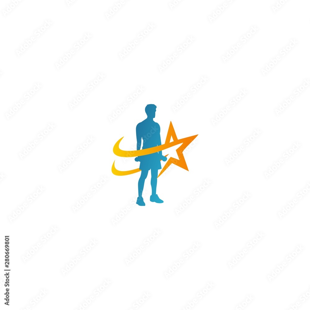 Star Workout Logo Inspirations for Exercise