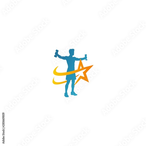 Star Workout Logo Inspirations for Exercise