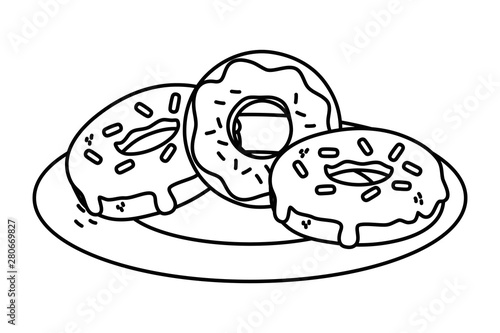 Sweet and delicious donuts design