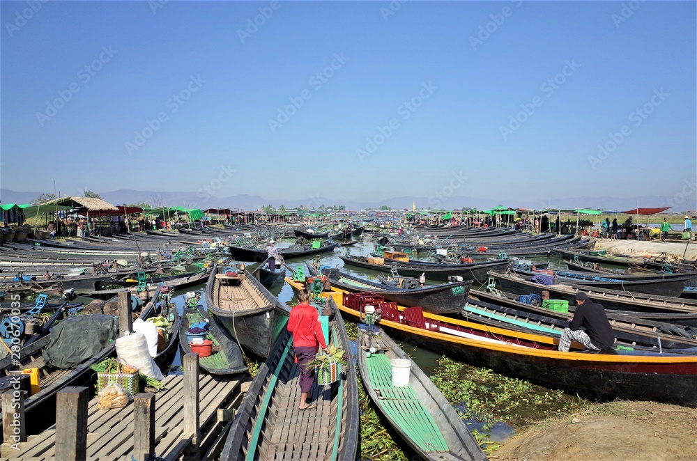 custom made wallpaper toronto digitalFive days market at Inle lake Myanmar