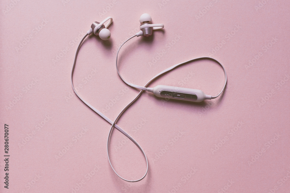 pink ear buds on pink pink ear buds on pink