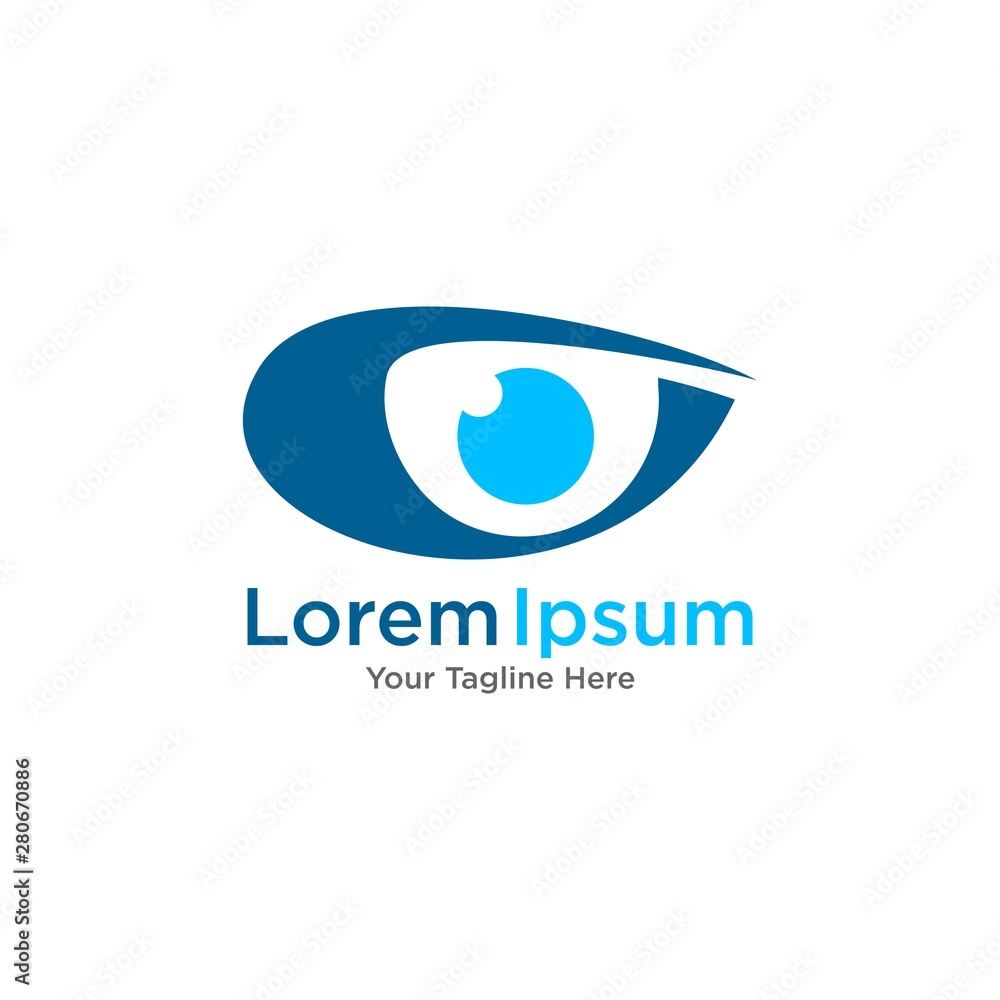 blue eye logo template design vector inspiration