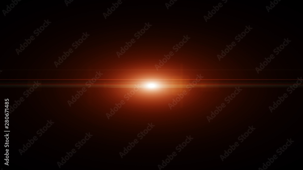 Lens Sun Flare Film Making Transition Illustration.  Abstract Virtual Reality Graphic Sunrise Background For Information, Presentation.