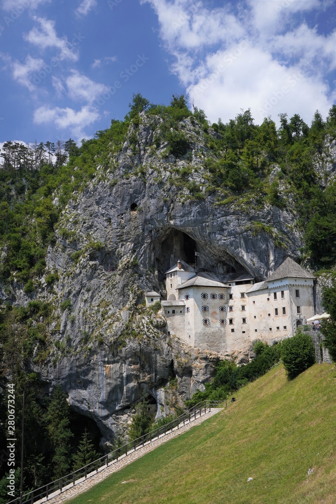 The Predjama Castle in Slovenia