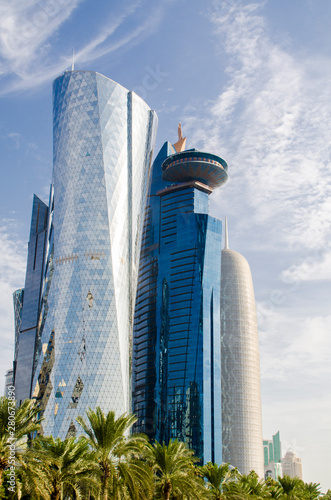 Doha's Corniche in West Bay, Doha, Qatar - Skyscrapers / Buildings