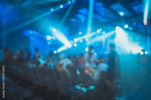 Blur background of Crowd People in the live show; abstract bokeh background
