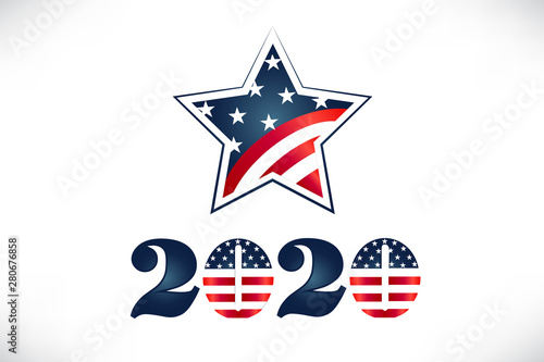 2020 Vote USA Flag Star