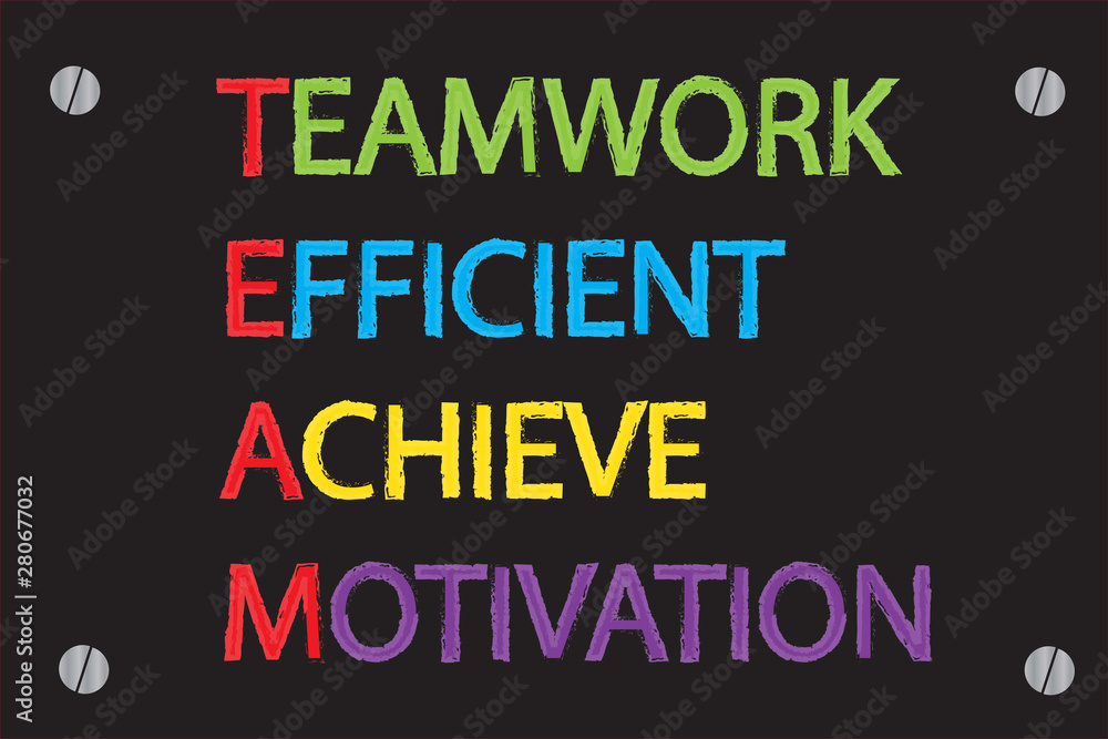 Team means text on blackboard Team means text on blackboard