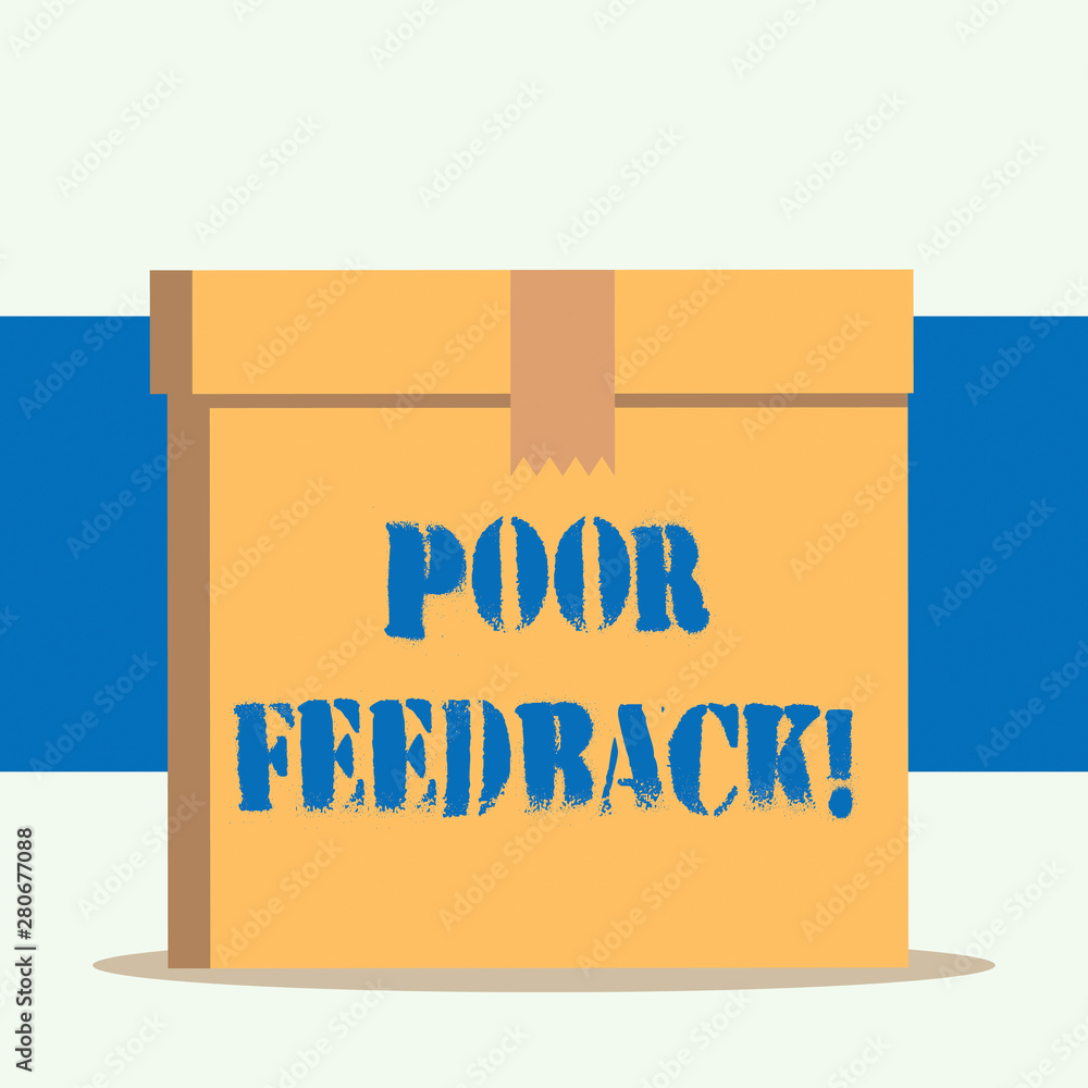 Word writing text Poor Feedback. Business photo showcasing A response or reaction that causes a decrease in function Word writing text Poor Feedback. Business photo showcasing A response or reaction that causes a decrease in function