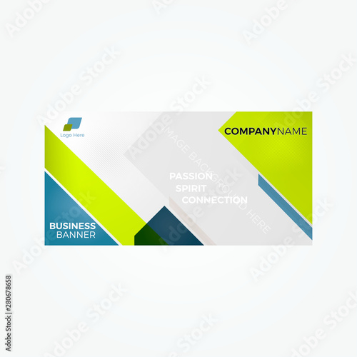 business banner light green minimalist template