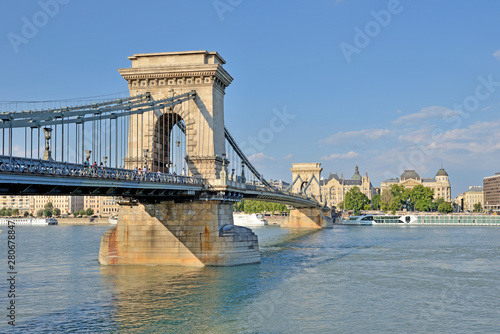 The Budapest Chain Bridge, Hungary. 