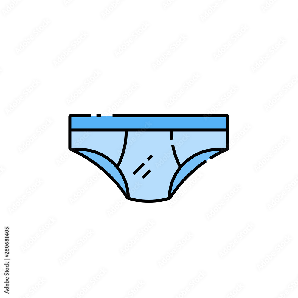 Vecteur Stock Mens underpants line icon. Underwear symbol. Blue under  garment briefs sign. Vector illustration. | Adobe Stock