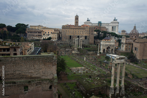 Buildings of the monumental center of Rome