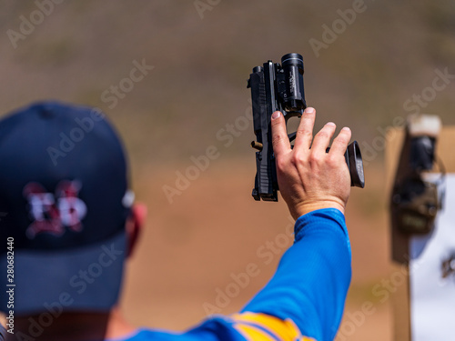 Handgun shell casing stove pipe malfunction example