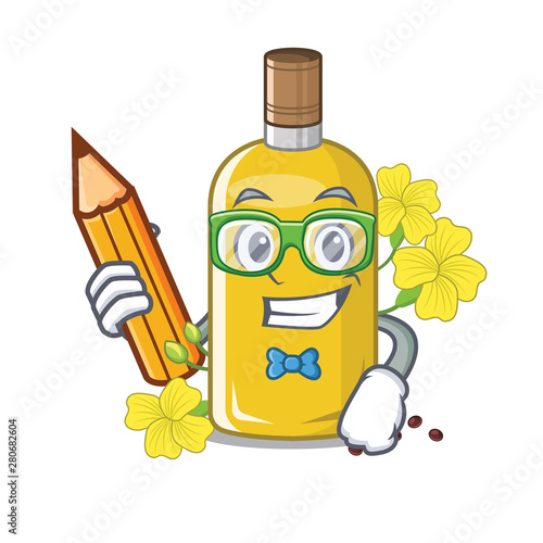 Student canola oil in the mascot shape