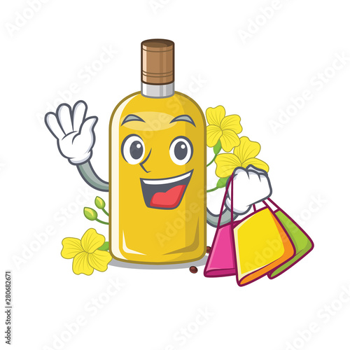 Shopping canola oil in the mascot shape