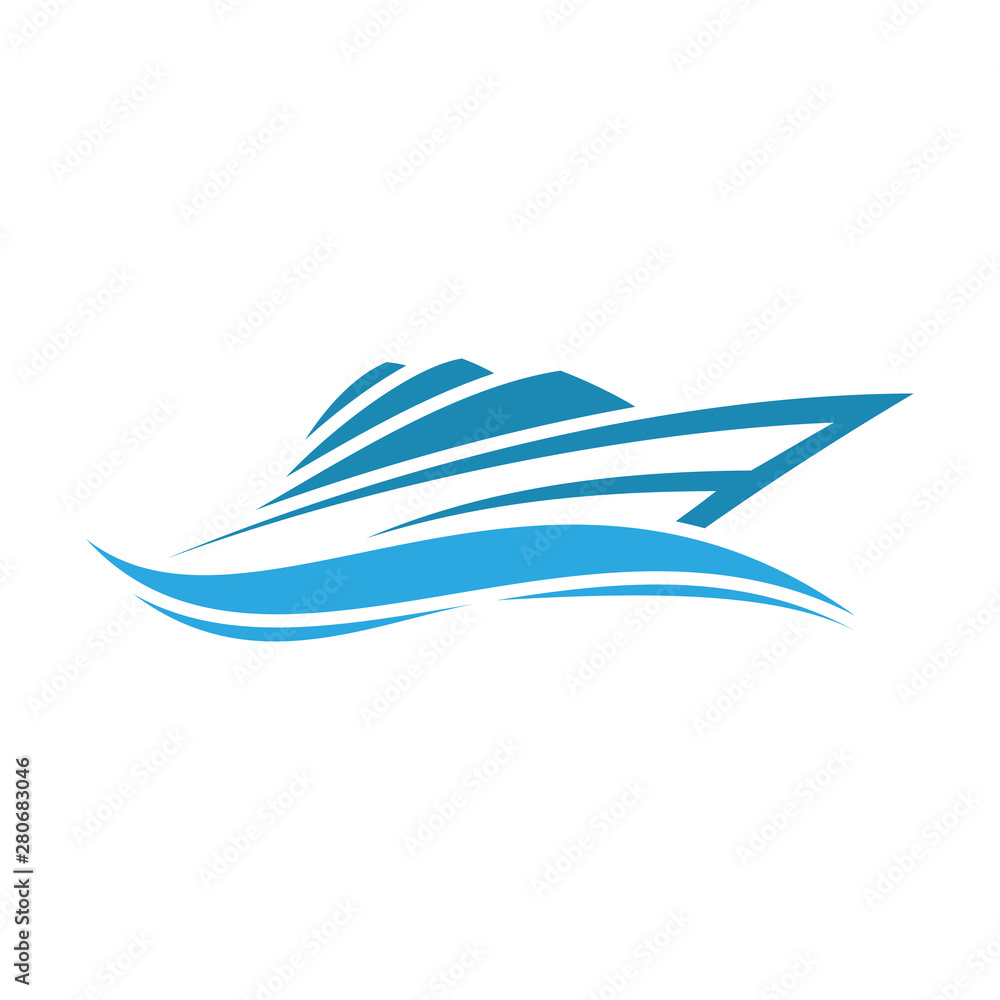 Fototapeta premium boat logo design