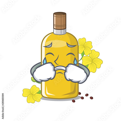 Crying canola oil above the chair character