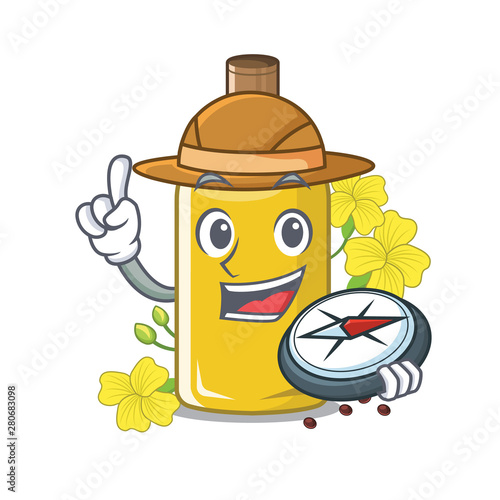 Explorer canola oil above the chair character