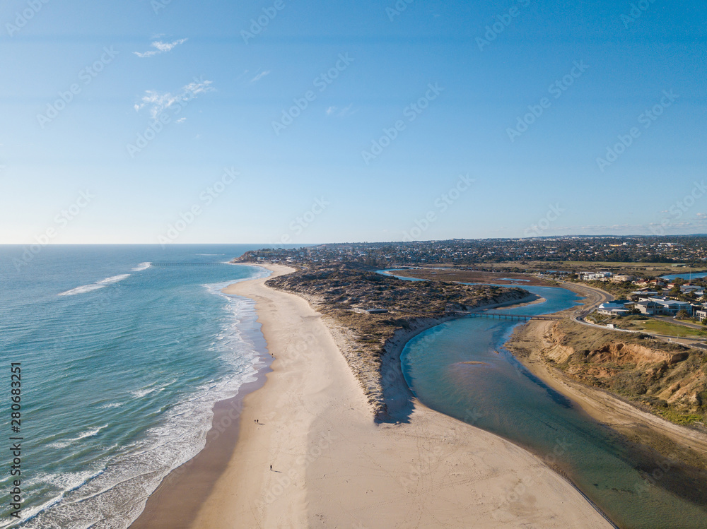Port Noarlunga South view during the sunny day.