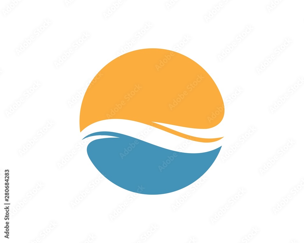 Water Wave symbol and icon Logo Template Water Wave symbol and icon Logo Template