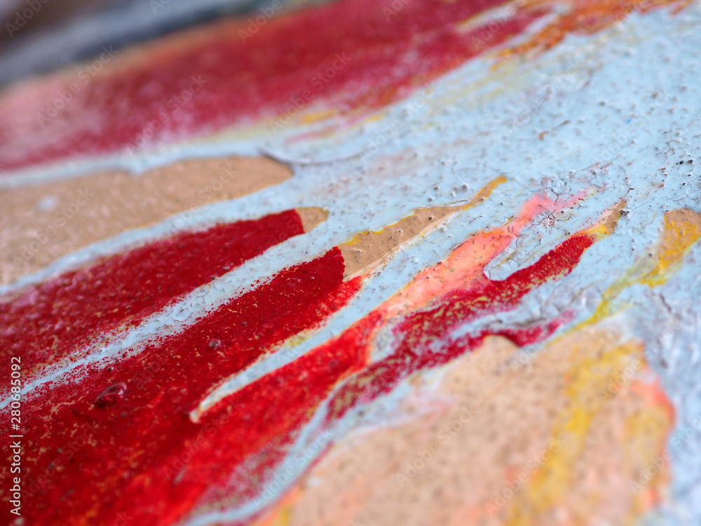Fototapeta premium Colorful oil painting multi colors abstract background and texture.