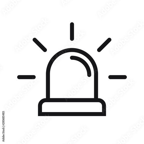 Siren line icon, outline icon style, linear pictogram icon, fire siren icon